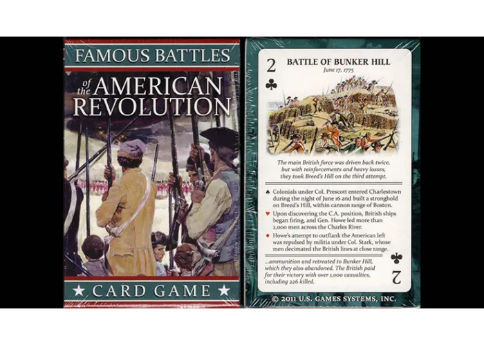 Famous Battles of the American Revolution Playing Cards