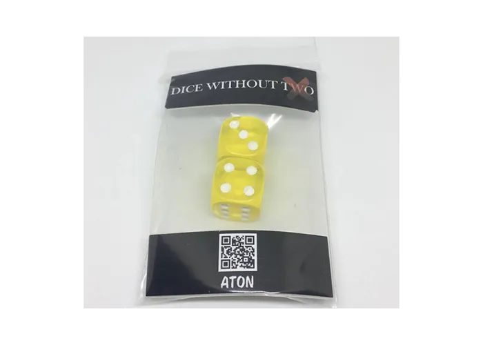 Dice Without Two CLEAR YELLOW (2 Dice Set)