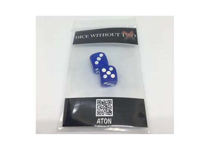 Dice Without Two CLEAR BLUE (2 Dice Set)