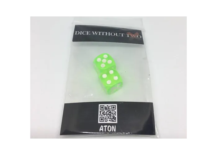 Dice Without Two CLEAR GREEN (2 Dice Set)