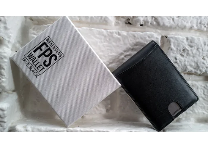 FPS Wallet True BlacK Leather (Gimmicks and Online Instructions) by Magic Firm