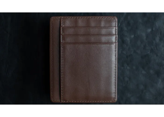 Limited Edition Shadow Wallet Bourbon Tan Leather (Gimmick and Online Instructions) by Dee Christopher and 1914