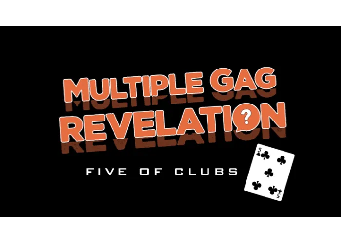 MULTIPLE GAG PREDICTION FIVE OF CLUBS by MAGIC AND TRICK DEFMA