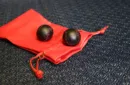 Chop Cup Balls Black Leather (Set of 2) by Leo Smetsers - Trick – Image 1
