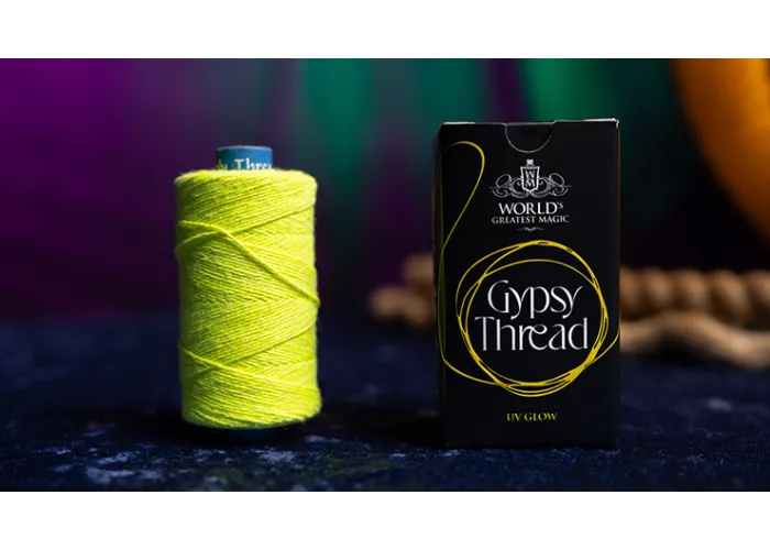 WGM UV GLOW GYPSY THREAD YELLOW REFILL SPOOL by Murphy's Magic  - Trick