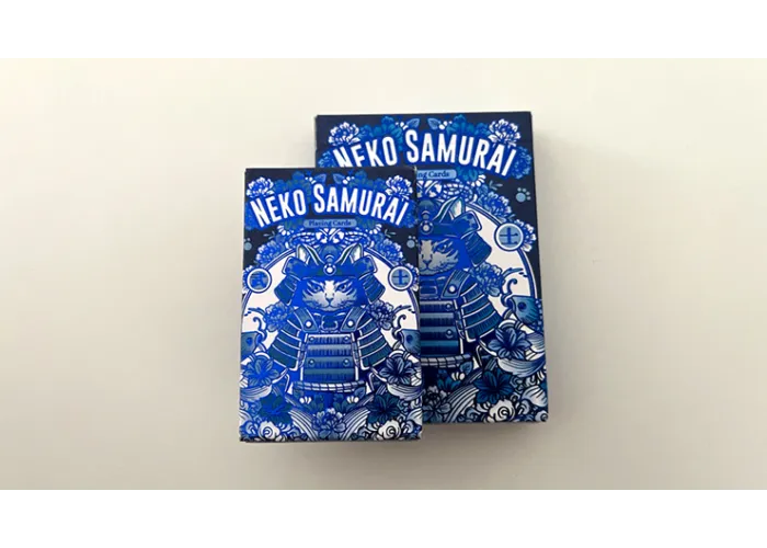 Neko Samurai (Mini Blue) Playing Cards