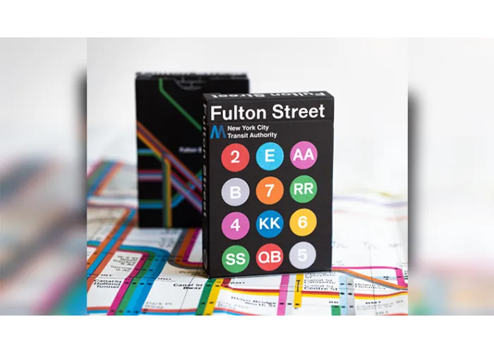 BLACK EDITION FULTON STREET MTA PLAYING CARDS (1972 VIGNELLI MAP EDITION)
