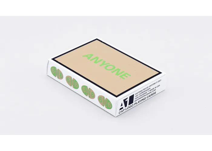 Beige/Green Cap Logo ANYONE Playing Cards
