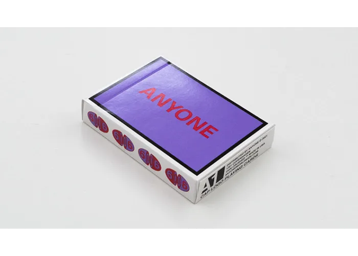 Purple/Red Cap Logo ANYONE Playing Cards