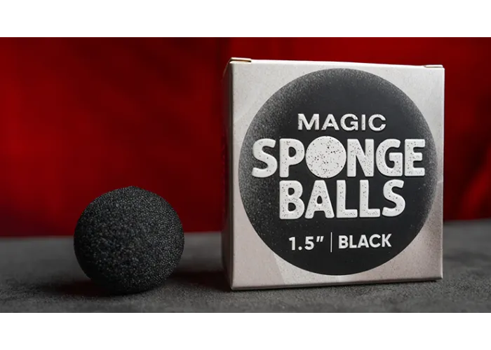 Magic Sponge Balls 50PK BLACK 1.5" by Murphy's Magic