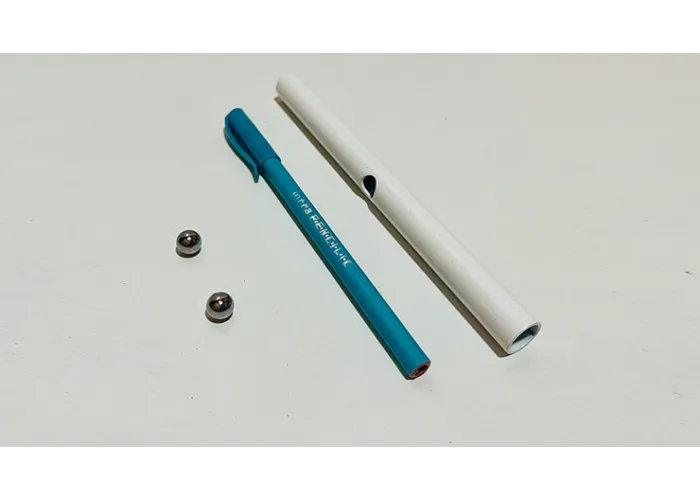 Steel Ball Through Pen by The Essel Magic