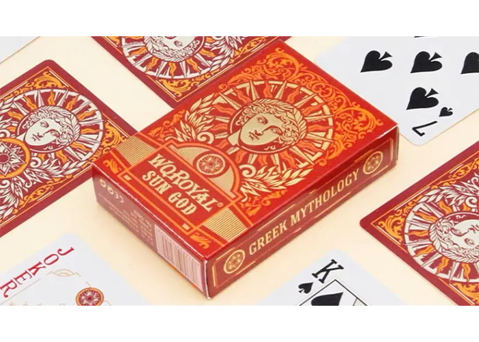 Sun God Greek Mythology Themed Red Edition Playing Cards
