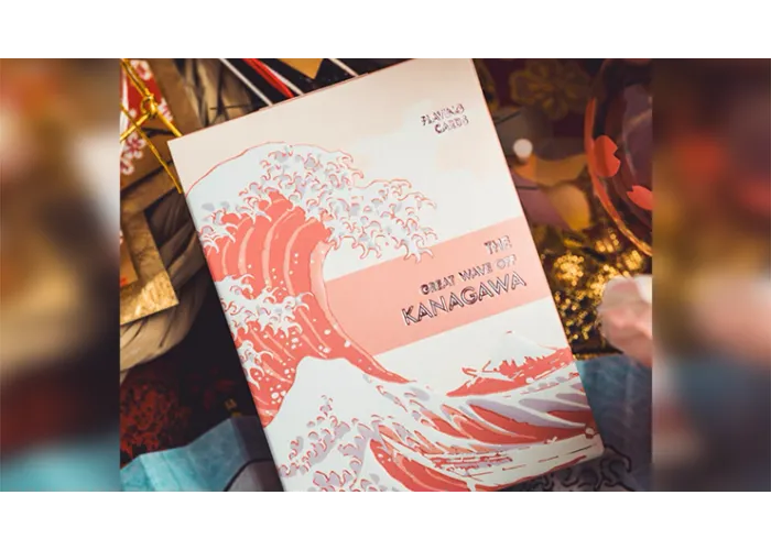 The Great Wave off Kanagawa V3 (Autumn Maple / Peachy Pink) Playing Cards