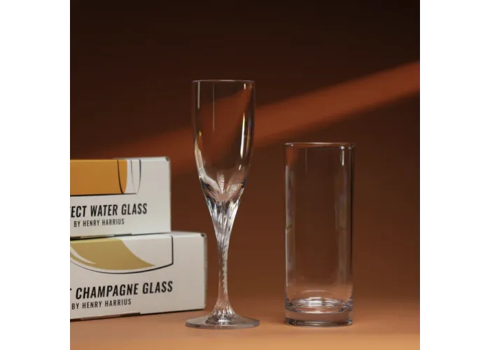 Perfect Champagne Glass & Perfect Water Glass by Henry Harrius