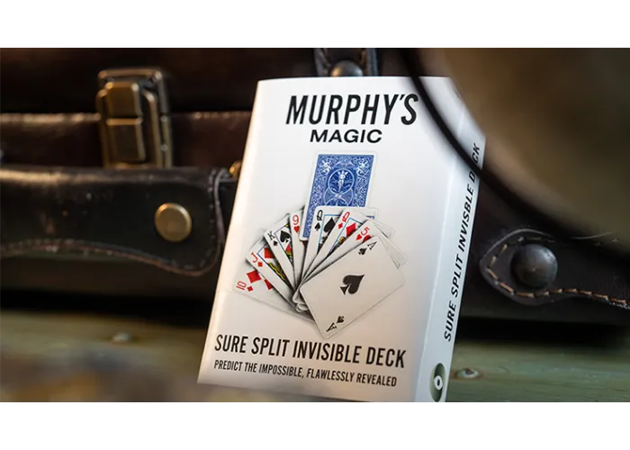 SURE SPLIT Invisible Deck Bicycle (Blue) by Murphy's Magic
