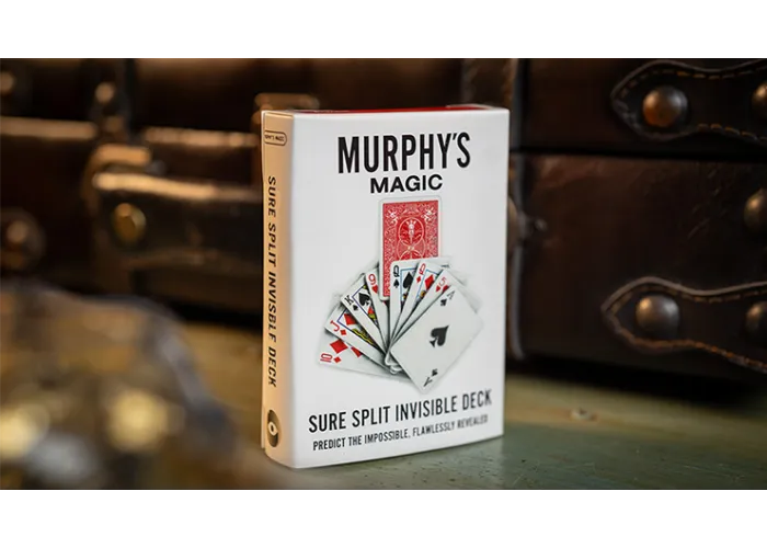 SURE SPLIT Invisible Deck Bicycle (Red) by Murphy's Magic