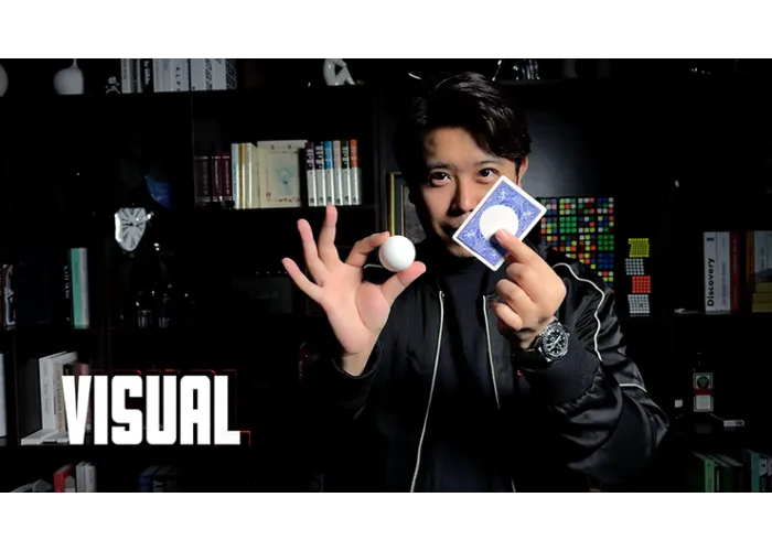 Ball on Card (Blue) by Bond Lee & MS Magic