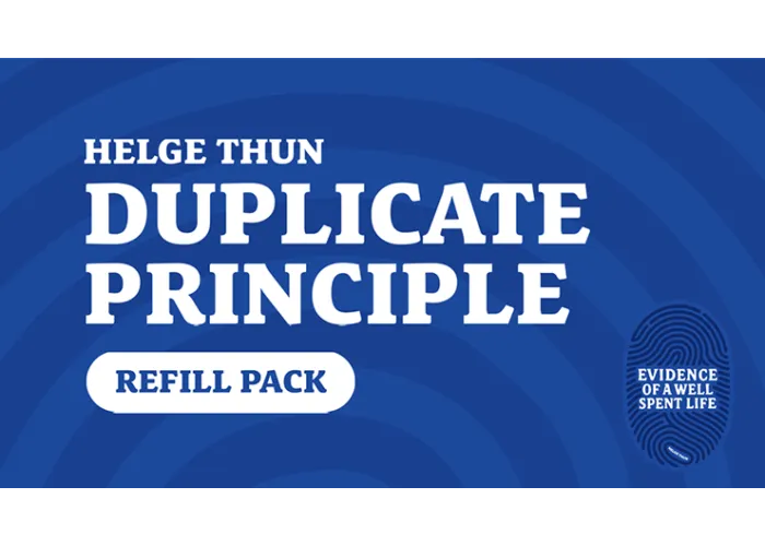Evidence of a Well Spent Life - Duplicate Principle Cards by Helge Thun