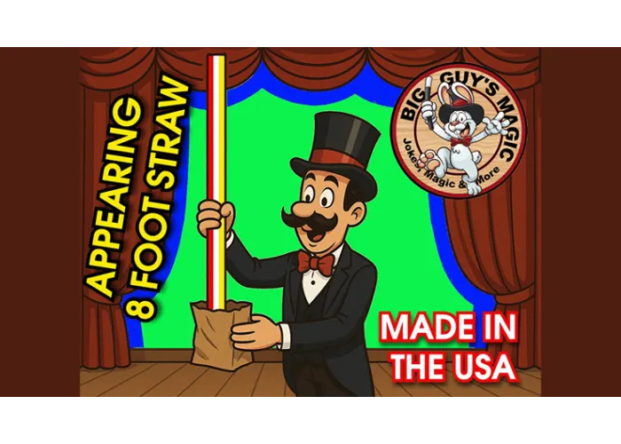 Appearing Straw - 8 Foot By Big Guys Magic