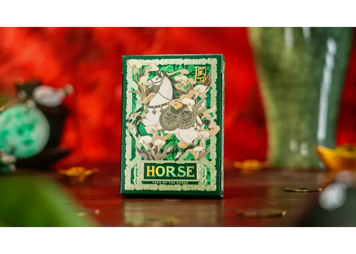 Year of the Horse (Green) Playing Cards by TCC Fashion