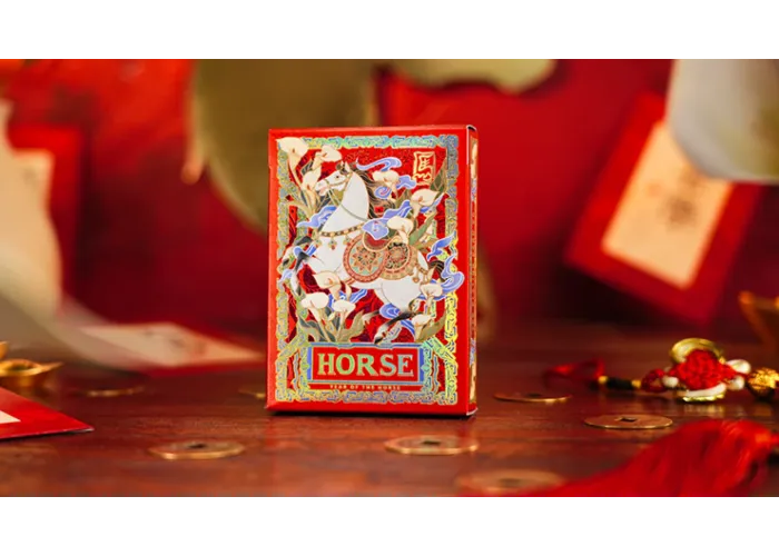 Year of the Horse (Red) Playing Cards by TCC Fashion