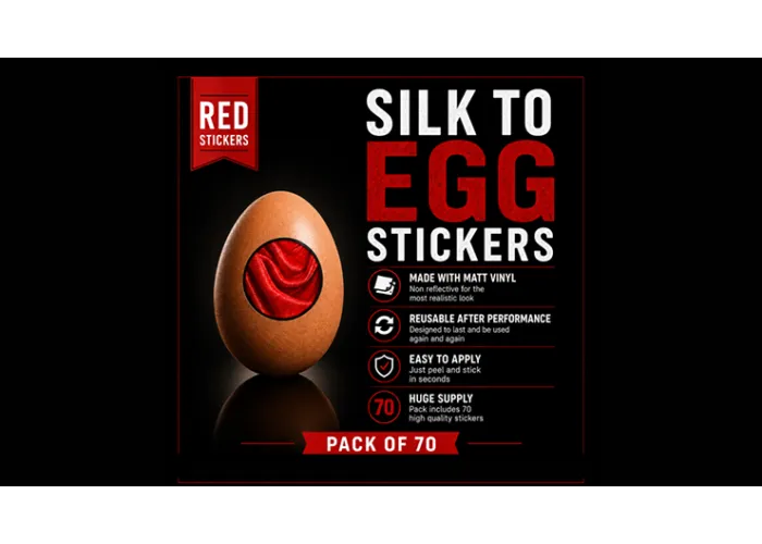 Silk to Egg Stickers (RED) Pack of 70