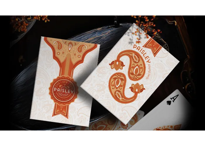 Paisley Ton sur Ton Poudre Orange workers Deck - Playing Cards