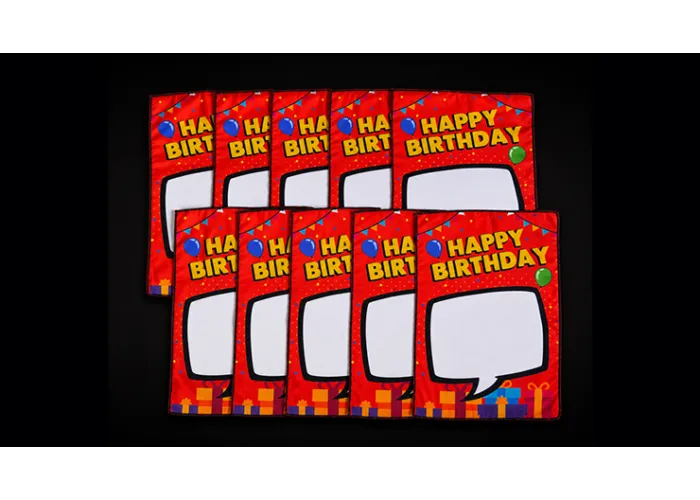 Birthday Silk Surprise REFILL (10 Silks) by PlayTime Magic DEFMA (Orange)