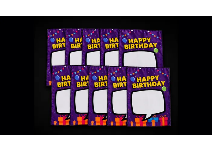 Birthday Silk Surprise REFILL (10 Silks) by PlayTime Magic DEFMA (Purple)