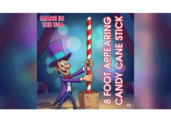 Appearing Candy Cane Red & White - 8 Foot by Big Guys Magic