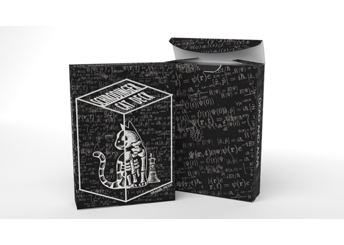 Schrodinger's Cat: Quantum Gilded Dead Black Playing Cards