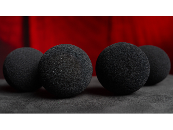 Magic Sponge Balls 4PK BLACK 3" by Murphy's Magic
