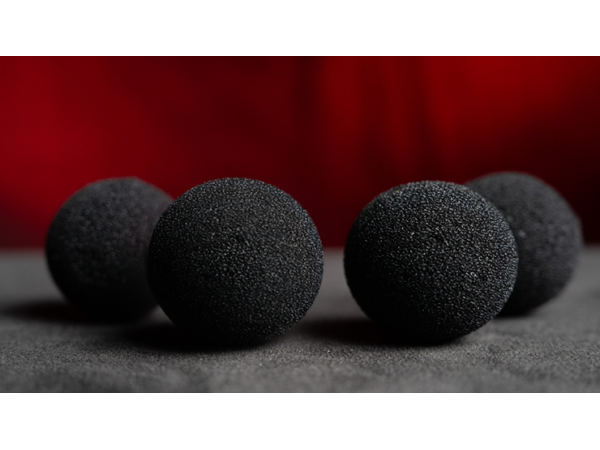 Magic Sponge Balls 4PK BLACK 1.5" by Murphy's Magic