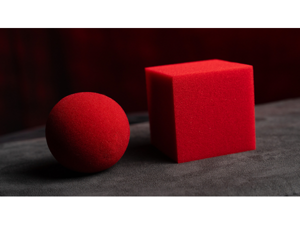 Magic Sponge Ball to Square JUMBO RED by Murphy's Magic