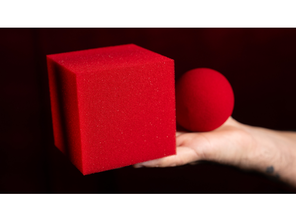 Magic Sponge Ball to Square JUMBO RED by Murphy's Magic