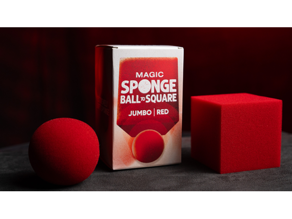 Magic Sponge Ball to Square JUMBO RED by Murphy's Magic