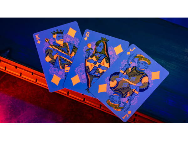 Bicycle Neon Solar-Orange Rider Back Playing Cards