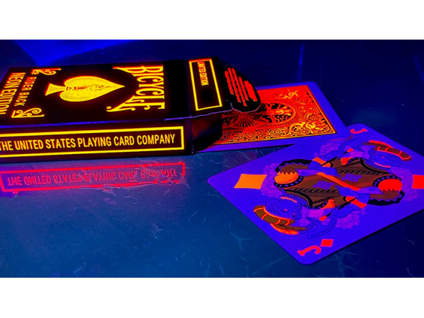 Bicycle Neon Solar-Orange Rider Back Playing Cards