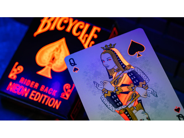 Bicycle Neon Solar-Orange Rider Back Playing Cards