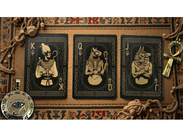 Egypt Mythology Black Edition (Pharaoh, Dark Gray) Playing Cards