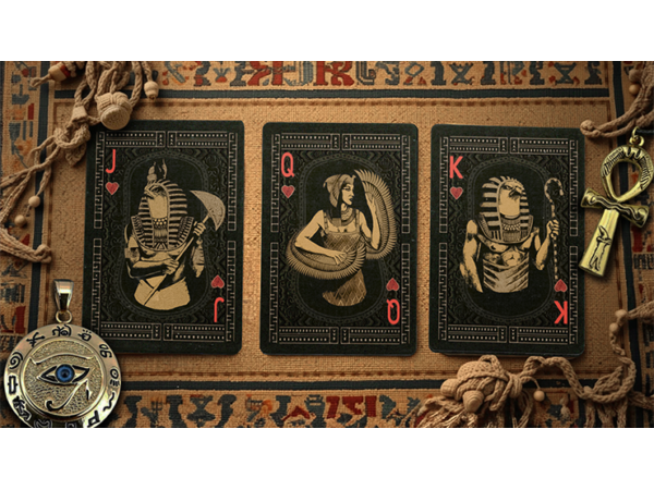 Egypt Mythology Black Edition (Pharaoh, Dark Gray) Playing Cards