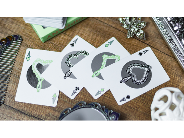 Reflections Epiphany (Green) Playing Cards by Emily Sleights