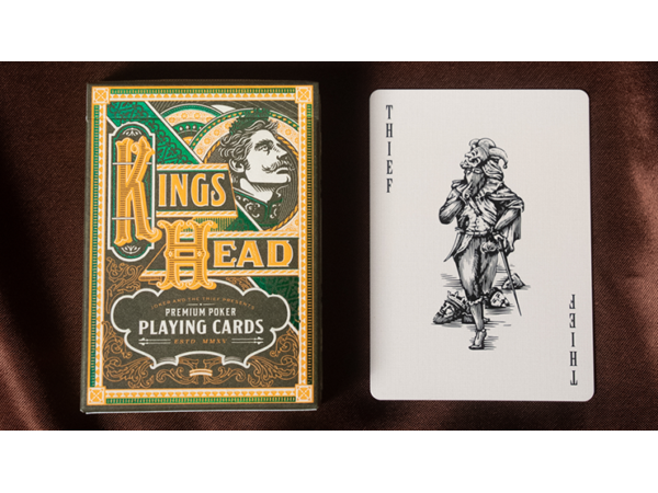 Kings Head (Green & Yellow) Playing Cards  by Joker and the Thief