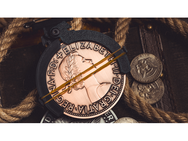 L Holder (Single Jumbo Coin 2.7"-3.2") by Long Long & Bacon Magic