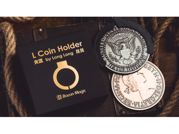 L Holder (Double Jumbo Coins 2.7"-3.2") by Long Long & Bacon Magic