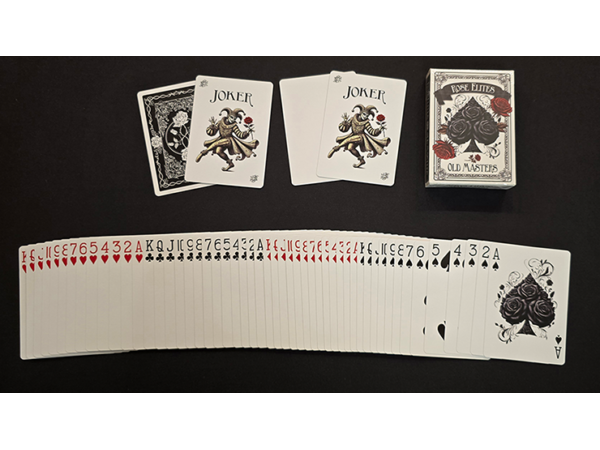 Rose Elites - Old Masters (Black) Playing Cards