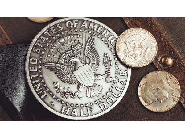 Bacon Jumbo Coin (Half Dollar) by Bacon Magic