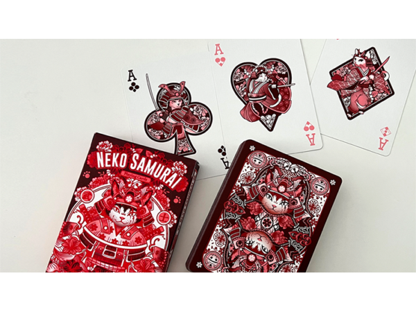 Neko Samurai (Red) Playing Cards