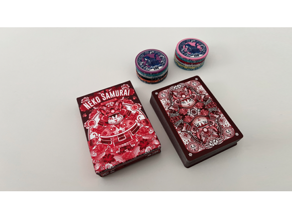 Neko Samurai (Red) Playing Cards