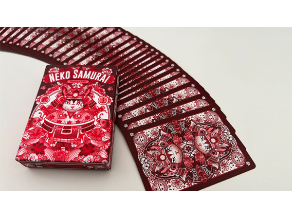 Neko Samurai (Red) Playing Cards